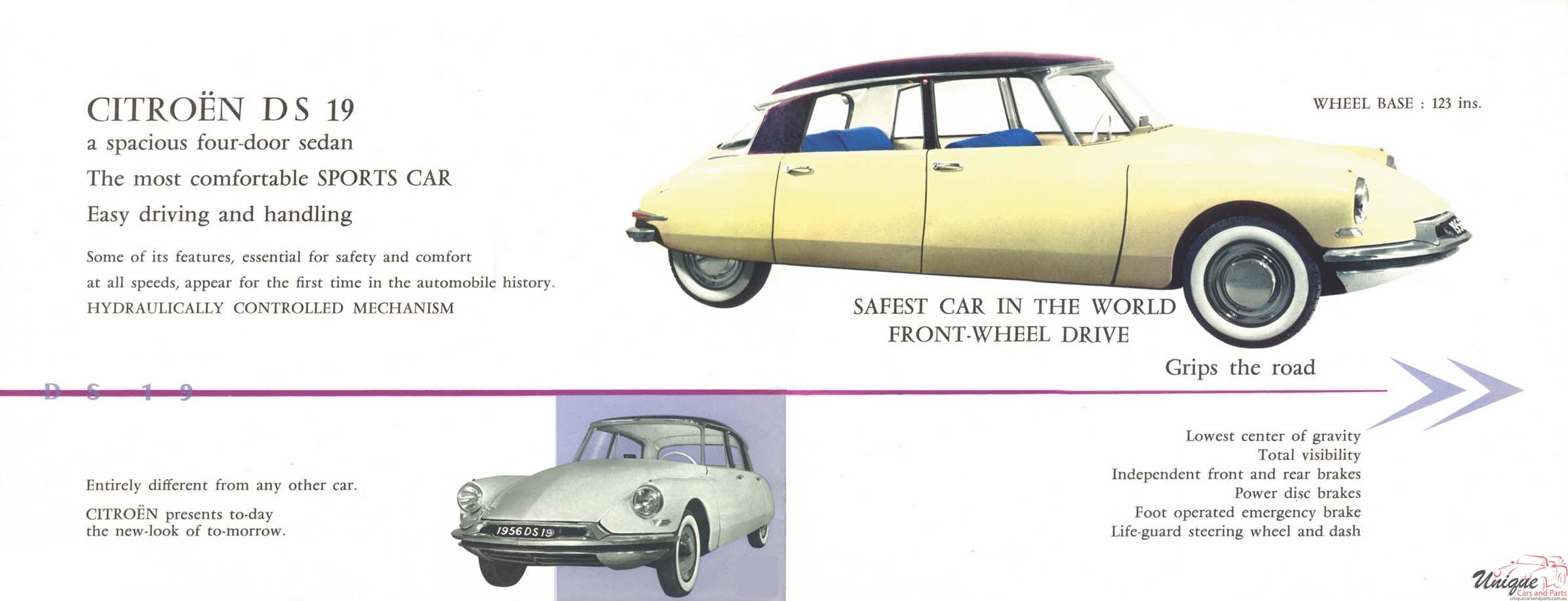 1955 Citroen DS19 Brochure Page 4